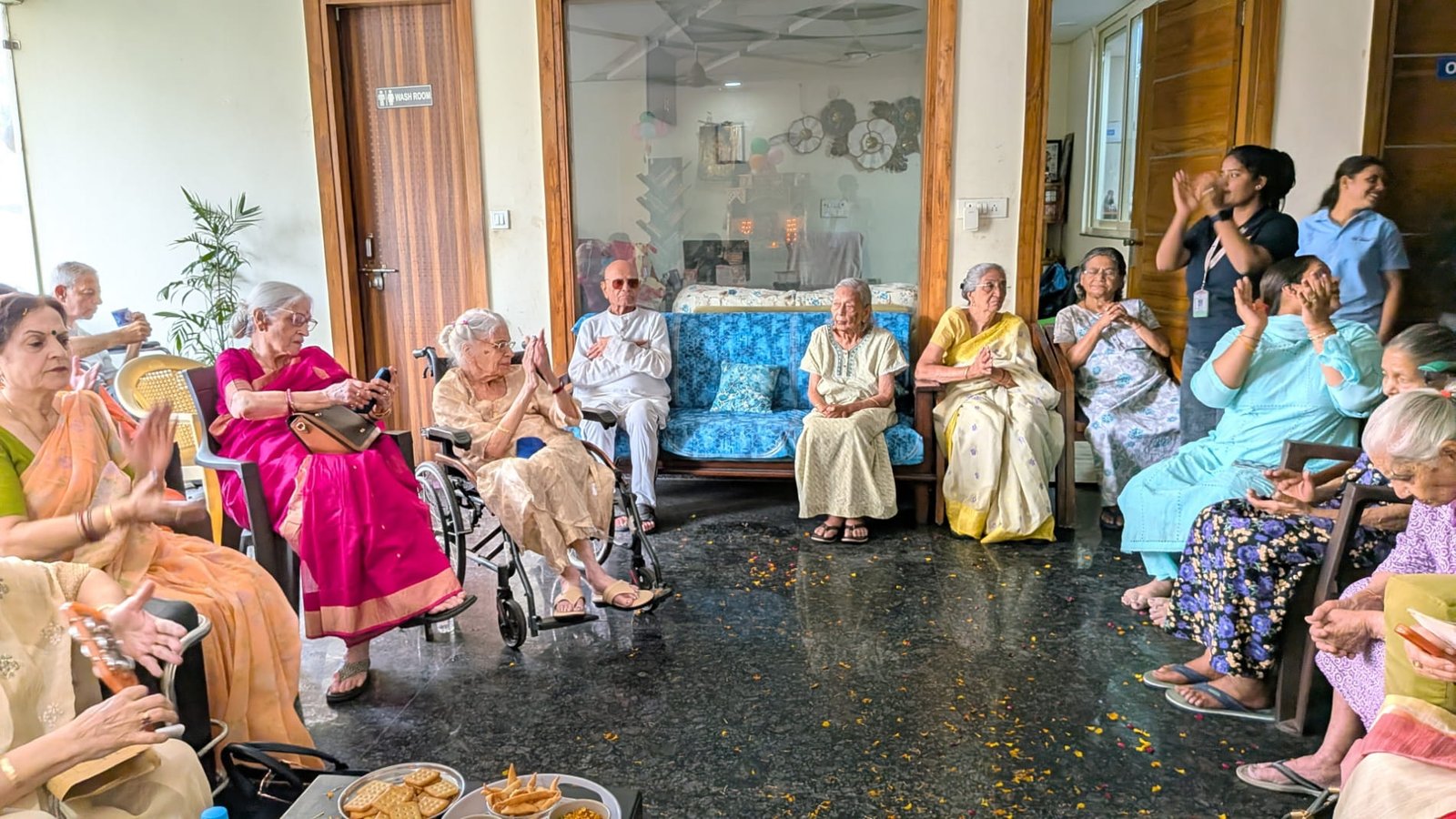 Senior residents enjoying activities at Quality Elder Home